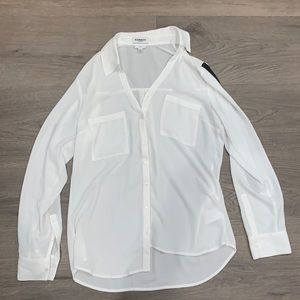 White Long Sleeve Button Down Blouse